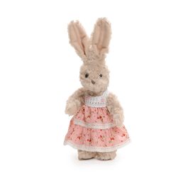 Coelha de Pelúcia com Vestido Floral Rosa