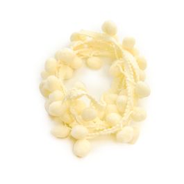 Cordão Pompom Marfim