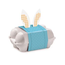 Caixa para Ovos com Cinta Orelhinha Azul KT C/6