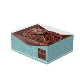Caixa Meio Ovo de Colher Chocolatier Azul Turquesa