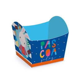 Cestinha Brilho de Páscoa Azul