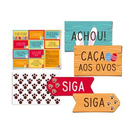 Kit Decorativo Caca Aos Ovos Colorido KT C/1