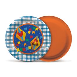 Prato De Papel Redondo Festa Junina Arraia