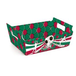 Cesta de Cartão Grandes Clubes Verde/Vinho C/1