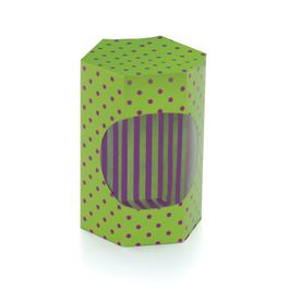 Caixa Sextavada Candy Colors Roxo/Verde PT C/10