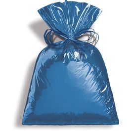 Saco para Presente Metal Liso Azul