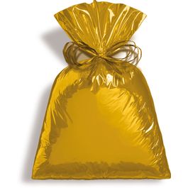 Saco para Presente Metal Liso Dourado