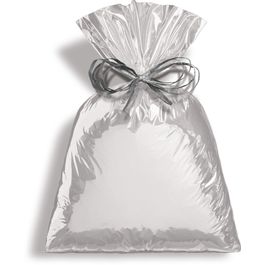 Saco Para Presente Metal Liso Prata