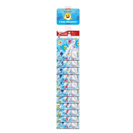 Kit Saco Autosserviço Com Clip Strip Baby Shark Colorido