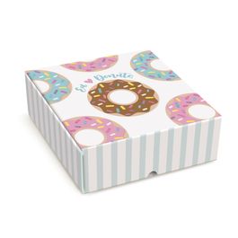 Caixa Para Donuts Transporte Donuts Colorido