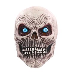 Máscara Caveira Olho Azul c/ Led