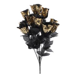 Flor Celeste Dourado/Preto 46cm