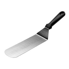 Espátula Lisa Multiuso Curva Aço Inox Prata / Preto