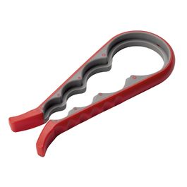 Abridor Pote Multiuso Aço Inox E Plástico Vermelho / Cinza