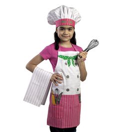 Uniforme Infantil Conjunto Chef Menina Colorido