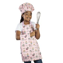 Uniforme Infantil Conjunto Chef Cupcake Colorido