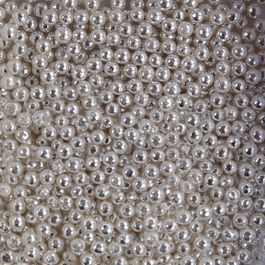 Confeito Sugar Beads Perolizados Prata 4mm