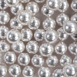Confeito Sugar Beads Perolizados Prata 4mm
