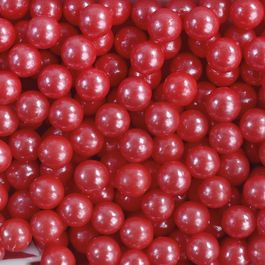Confeito Sugar Beads Perolizados Vermelho 4mm
