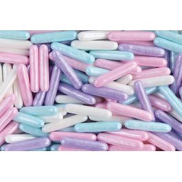 Confeito Sugar Rods Perolizados Colorido