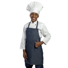 Uniforme Infantil Avental Frontal Unissex Jeans M