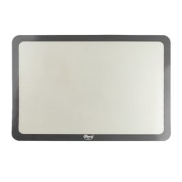 Tapete De Silicone Retangular Com Fibra De Vidro Branco / Cinza