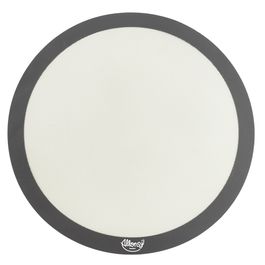 Tapete De Silicone Redondo Com Fibra De Vidro Branco / Cinza