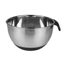 Bowl Massas Leves E Pesadas Com Alça Aço Inox Prata / Preto 3L
