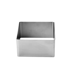 Molde E Cortador De Aço Inox Modelador Quadrado Prata