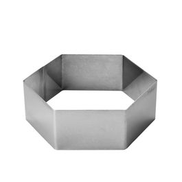 Molde E Cortador De Aço Inox Modelador Hexagonal Prata