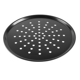 Forma De Aço Carbono Assadeira Perfurada Preto