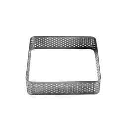 Aro Inox Micro-Perfurado Quadrado Prata