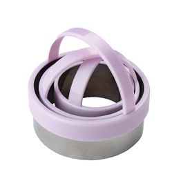 Cortador Redondo Plástico E Inox Rosa