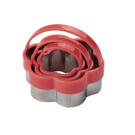 Cortador Flor Plástico E Inox Vermelho