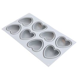Forma De Silicone Coração Liso Cinza