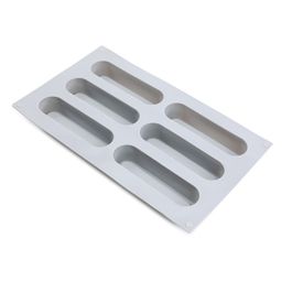 Forma De Silicone Monoporção Oval Cinza