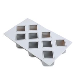 Forma De Silicone Monoporção Cubo Cinza