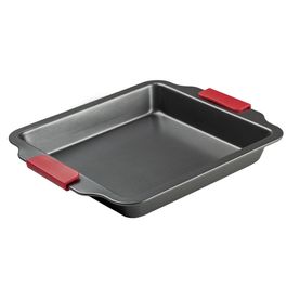 Forma De Aço Carbono Quadrada Com Cabo Silicone Preto / Vermelho