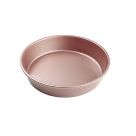 Forma De Aço Carbono Redonda Fundo Fixo Rose Gold