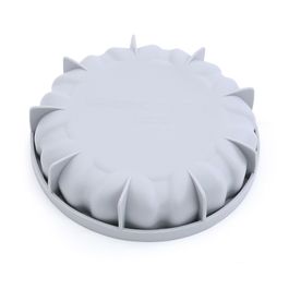 Forma De Silicone Redonda Pétala Cinza