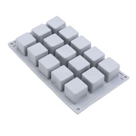 Forma De Silicone Monoporção Mini Cubo Cinza