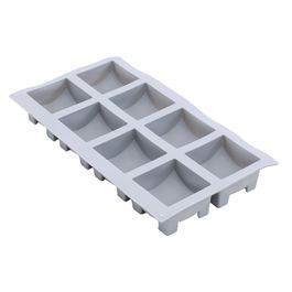 Forma De Silicone Monoporção Esfera Quadrada Cinza