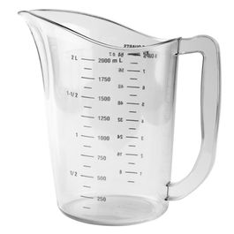 Copo Medidor Sem Tampa Plástico Policarbonato Incolor 2000 ml