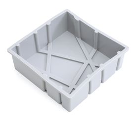 Forma De Silicone Quadrada Grafismo Cinza