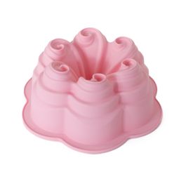 Forma De Silicone Redonda Flor Rosa