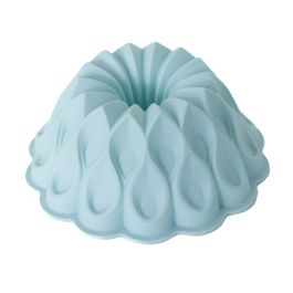 Forma De Silicone Redonda Coroa Azul