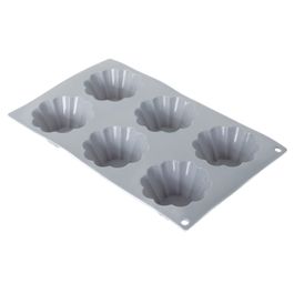 Forma De Silicone Monoporção Mini Flan Cinza