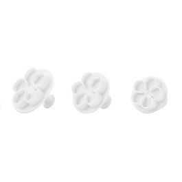 Cortador E Marcador Ejetor Plástico Flor De Ameixa Branco