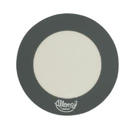 Tapete De Silicone Redondo Com Fibra De Vidro Branco E Cinza