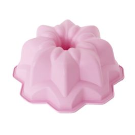 Forma De Silicone Redonda Flor Rosa